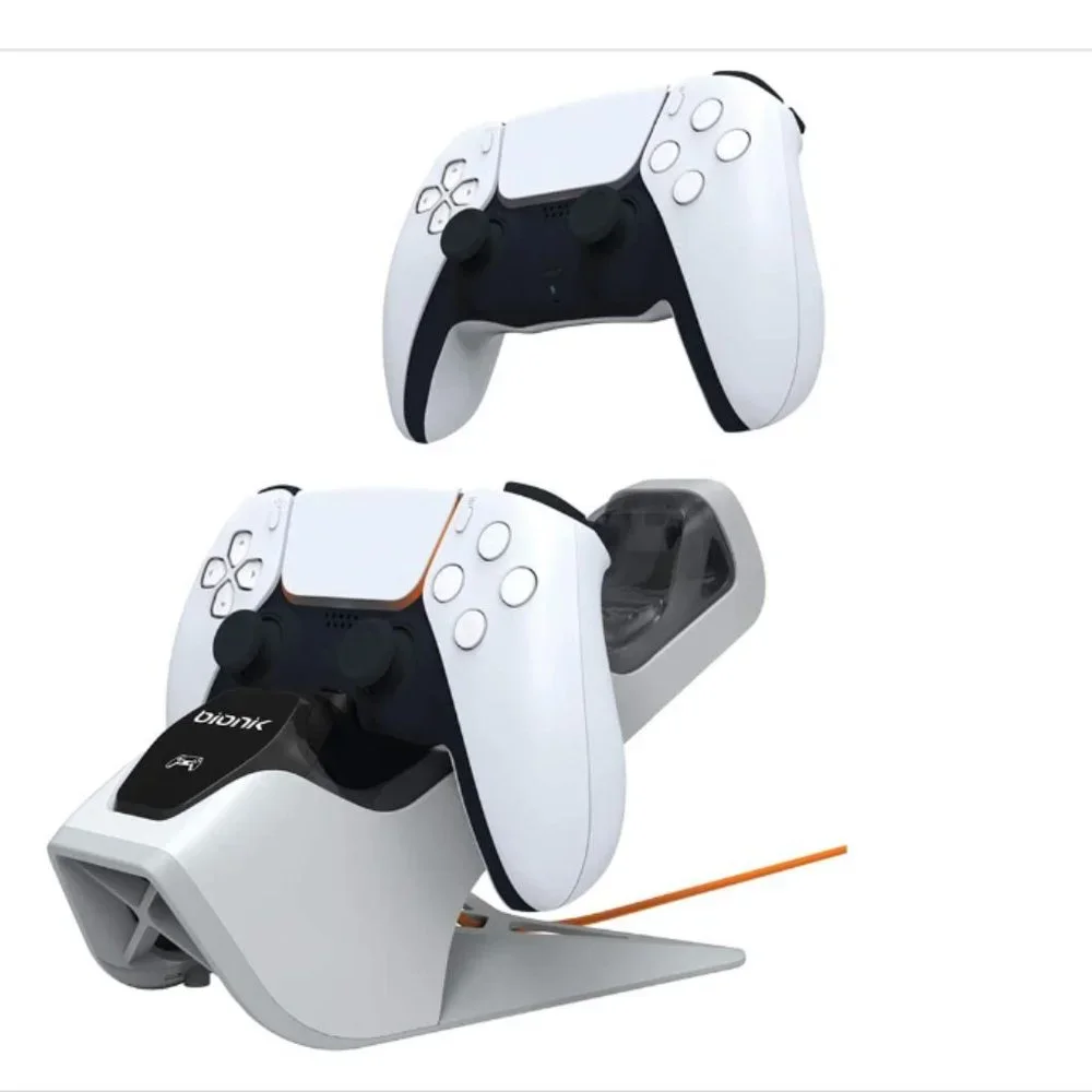 Bionik Power Stand for PlayStation 5 - Dual Control Charge Station - White/Black